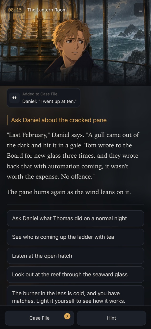 Accuse the Killer — dialogue scene