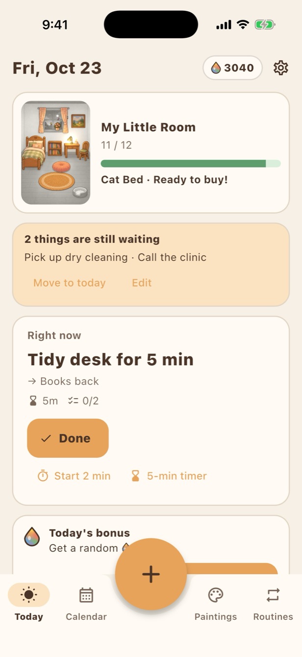 Paintday — ADHD-friendly planner